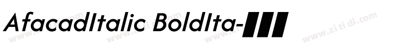 AfacadItalic BoldIta字体转换